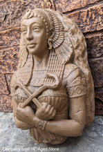 Load image into Gallery viewer, Egyptian Cleopatra fragment torso Sculptural wall relief bust www.Neo-Mfg.com 14&quot;
