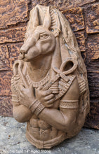 Load image into Gallery viewer, Egyptian Anubis dog fragment torso Sculptural wall relief bust www.Neo-Mfg.com 14&quot;
