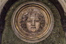 Load image into Gallery viewer, Medusa Gorgon Istanbul Artifact Carved wall plaque Sculpture Statue 12&quot; www.Neo-Mfg.com high relief
