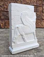 Load image into Gallery viewer, Historical Assyrian Lamassu Persian winged bull Guardian of Persepolis relief sculpture ancient replica Sculpture www.Neo-Mfg.com 7.5&quot;
