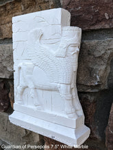 Load image into Gallery viewer, Historical Assyrian Lamassu Persian winged bull Guardian of Persepolis relief sculpture ancient replica Sculpture www.Neo-Mfg.com 7.5&quot;
