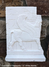 Load image into Gallery viewer, Historical Assyrian Lamassu Persian winged bull Guardian of Persepolis relief sculpture ancient replica Sculpture www.Neo-Mfg.com 7.5&quot;

