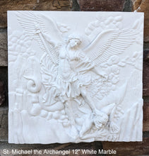 Load image into Gallery viewer, Historical religious Mythological St. Michael the Archangel wall angel 17&quot; sculpture plaque Sculpture www.Neo-mfg.com
