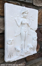 Load image into Gallery viewer, Babylonian Burney Relief Queen of Night GODDESS ISHTAR Mesopotamia Sculptural relief carving plaque www.Neo-Mfg.com 14.75&quot;
