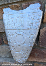 Load image into Gallery viewer, History Egyptian Palette of Narmer Sculptural wall relief www.Neo-Mfg.com 12.5&quot; back side
