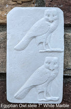 Load image into Gallery viewer, History Egyptian Owl stele owls Sculptural wall relief www.Neo-Mfg.com 7&quot; Museum preproduction
