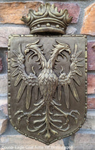 Load image into Gallery viewer, Decor Coat of Arms 2 Eagle Crown wall plaque sign 19&quot; Grand www.Neo-Mfg.com home garden decor art medieval
