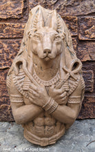 Load image into Gallery viewer, Egyptian Anubis dog fragment torso Sculptural wall relief bust www.Neo-Mfg.com 14&quot;
