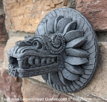 Load image into Gallery viewer, History Feathered Serpent Head of Quetzalcoaltl Aztec Maya Artifact Carved Sculpture Statue 5&quot; www.Neo-Mfg.com
