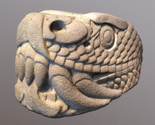 Load image into Gallery viewer, Serpent Quetzalcoaltl bust Aztec Maya Artifact Carved Sculpture Statue 10&quot; www.Neo-Mfg.com
