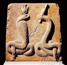 Load image into Gallery viewer, Egyptian Nehebkau &amp; Wadjet 2 Serpents Artifact Carved Sculpture Statue 12&quot; www.Neo-Mfg.com Museum reproduction
