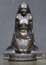 Load image into Gallery viewer, Egyptian kneeling female carving sculpture statue bookend revival Peinlich 7.5&quot; www.NEO-MFG.com sold as one - each
