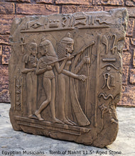 Load image into Gallery viewer, Egyptian Musicians - Tomb of Nakht, Egypt. Dynasty XVIII 1450 B.C. www.NEO-MFG.com 11.5&quot;
