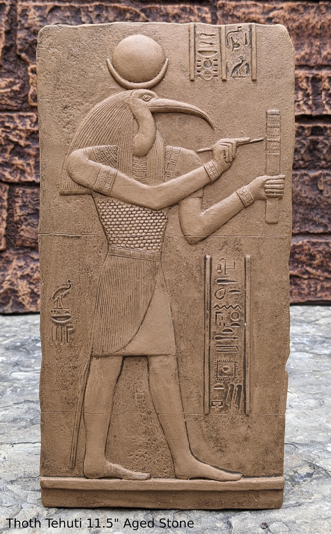 History Egyptian God Thoth Tehuti Sculptural wall relief www.Neo-Mfg.com 11.5