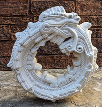 Load image into Gallery viewer, Serpent ouroboros Quetzalcoaltl ring Aztec Maya Artifact Carved Sculpture Statue 13&quot; www.Neo-Mfg.com
