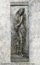 Load image into Gallery viewer, Roman Greek Carved nymph Fountain of Innocents Danaides of Argos Water Figure Sculptural Wall frieze plaque relief www.Neo-Mfg.com 22&quot;
