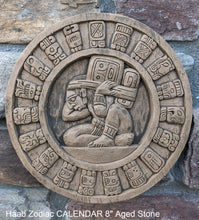 Load image into Gallery viewer, MAYAN AZTEC Haab Zodiac CALENDAR Sculptural wall relief plaque 8&quot; www.Neo-Mfg.com
