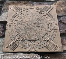 Load image into Gallery viewer, Egyptian Dendera Zodiac CALENDAR Sculptural wall relief plaque 12&quot; Museum Quality www.Neo-Mfg.com
