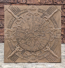 Load image into Gallery viewer, Egyptian Dendera Zodiac CALENDAR Sculptural wall relief plaque 12&quot; Museum Quality www.Neo-Mfg.com
