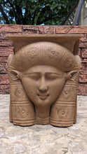 Load image into Gallery viewer, Egyptian Hathor Capital Relief fragment head bust wall plaque art Sculpture 12&quot; www.Neo-Mfg.com Museum reproduction
