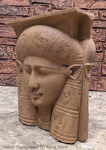 Load image into Gallery viewer, Egyptian Hathor Capital Relief fragment head bust wall plaque art Sculpture 12&quot; www.Neo-Mfg.com Museum reproduction
