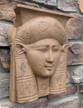 Load image into Gallery viewer, Egyptian Hathor Capital Relief fragment head bust wall plaque art Sculpture 12&quot; www.Neo-Mfg.com Museum reproduction
