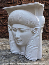 Load image into Gallery viewer, Egyptian Hathor Capital Relief fragment head bust wall plaque art Sculpture 12&quot; www.Neo-Mfg.com Museum reproduction
