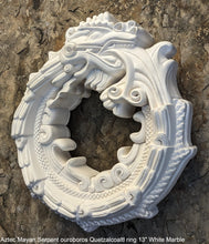 Load image into Gallery viewer, Serpent ouroboros Quetzalcoaltl ring Aztec Maya Artifact Carved Sculpture wall plaque relief 13&quot; www.Neo-Mfg.com
