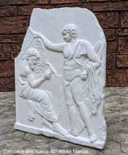 Load image into Gallery viewer, Roman Greek Daedalus and Icarus Stone Carving Sculpture Wall relief 12&quot; www.Neo-Mfg.com museum reproduction
