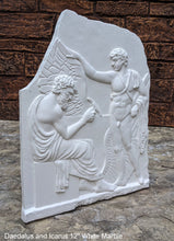 Load image into Gallery viewer, Roman Greek Daedalus and Icarus Stone Carving Sculpture Wall relief 12&quot; www.Neo-Mfg.com museum reproduction
