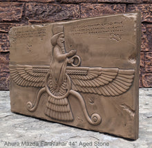 Load image into Gallery viewer, Assyrian Ahura Mazda Faravahar Persian Persepolis art Wall Sculpture 14&quot; www.Neo-Mfg.com
