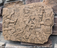 Load image into Gallery viewer, Aztec Maya Artifact Carved Tezcatlipoca &amp; Chalchiuhtlicue Sculpture Statue 16&quot; www.Neo-Mfg.com Wall art Codex
