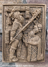 Load image into Gallery viewer, Aztec Mayan Yaxchilán Lintel 24 Sculpture 9.5&quot; www.Neo-Mfg.com Plaque relief carving
