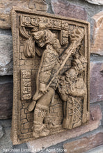 Load image into Gallery viewer, Aztec Mayan Yaxchilán Lintel 24 Sculpture 9.5&quot; www.Neo-Mfg.com Plaque relief carving
