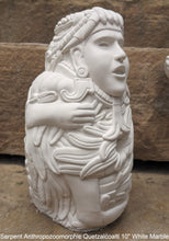 Load image into Gallery viewer, Serpent Anthropozoomorphic Quetzalcoaltl standing human form Aztec Maya Artifact Carved Sculpture Statue 10&quot; www.Neo-Mfg.com
