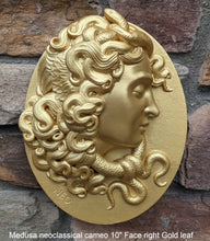 Load image into Gallery viewer, Medusa neoclassical cameo design Artifact Carved Sculpture Statue 10&quot; www.Neo-Mfg.com left or right face
