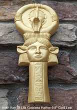 Load image into Gallery viewer, Egyptian Ankh Key Of Life Goddess Hathor sculpture carving www.NEO-MFG.com 9.8&quot;
