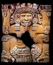 Load image into Gallery viewer, MAYAN AZTEC Tlaltlecuhtli Stone Codex Zumarraga Sculptural wall relief plaque Museum Quality www.Neo-Mfg.com 16&quot;
