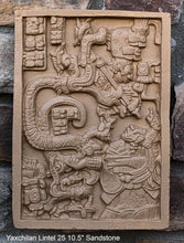 Load image into Gallery viewer, Aztec Mayan Yaxchilán Lintel 25 Sculpture 10.5&quot; www.Neo-Mfg.com Plaque relief carving
