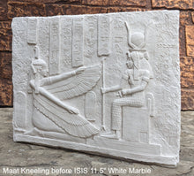 Load image into Gallery viewer, Egyptian Maat kneeling before Isis reproduction sculpture wall art 11.5&quot; www.Neo-Mfg.com home decor relief
