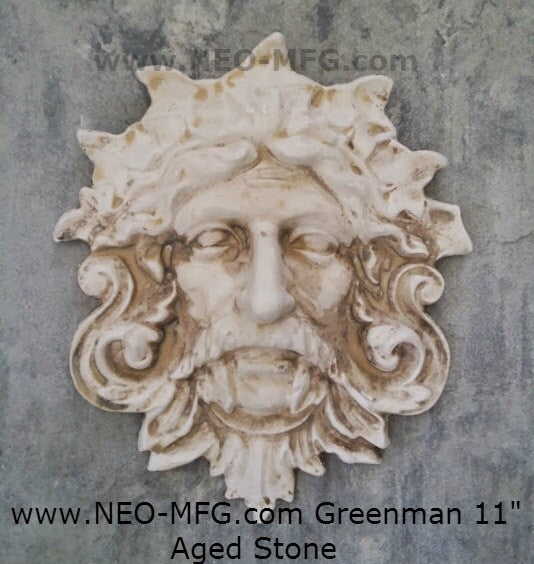 Nature Garden Greenman Sculpture Plaque 11