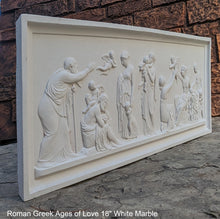 Load image into Gallery viewer, Roman Greek Thorvaldsen The Ages of Love 1824 Cherub nursery plaque wall relief www.Neo-Mfg.com 18&quot;
