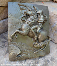 Load image into Gallery viewer, History Napoleon Crossing the Alps Artifact Carved Sculpture Statue wall high relief plaque www.Neo-Mfg.com 12&quot;
