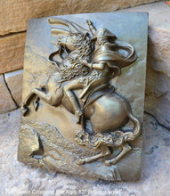 Load image into Gallery viewer, History Napoleon Crossing the Alps Artifact Carved Sculpture Statue wall high relief plaque www.Neo-Mfg.com 12&quot;
