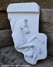 Load image into Gallery viewer, Roman Greek Equestrian Fight fragment frieze Artifact Carved Sculpture Statue www.Neo-Mfg.com 10.5&quot; Museum Reproduction j27
