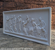 Load image into Gallery viewer, Roman Greek Thorvaldsen The Ages of Love 1824 Cherub nursery plaque wall relief www.Neo-Mfg.com 18&quot;
