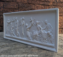 Load image into Gallery viewer, Roman Greek Thorvaldsen The Ages of Love 1824 Cherub nursery plaque wall relief www.Neo-Mfg.com 18&quot;
