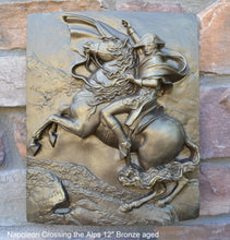 Load image into Gallery viewer, History Napoleon Crossing the Alps Artifact Carved Sculpture Statue wall high relief plaque www.Neo-Mfg.com 12&quot;
