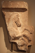 Load image into Gallery viewer, Roman Greek Equestrian Fight fragment frieze Artifact Carved Sculpture Statue www.Neo-Mfg.com 10.5&quot; Museum Reproduction j27
