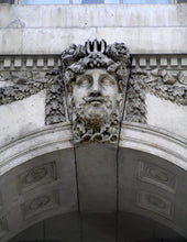 Load image into Gallery viewer, Roman Greek Neptune Face Wall Mythical Plaque Sculptural relief www.Neo-Mfg.com 6&quot; Customs House Dublin
